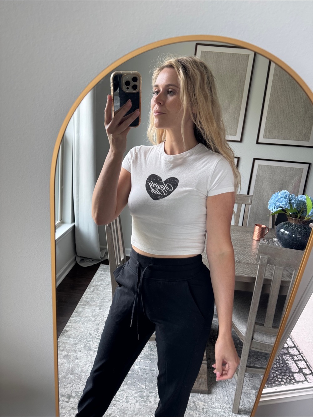 H&M Heart Graphic Crop “Social Club” White Tshirt - Picture 3 of 9